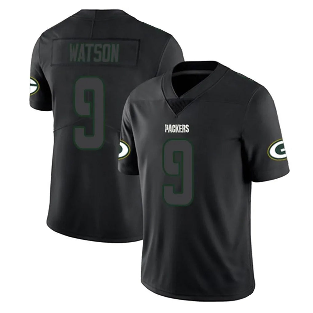 GB.Packers #9 Christian Watson Player Black Impact Limited Home Game Ddoa Stitched Jerseys