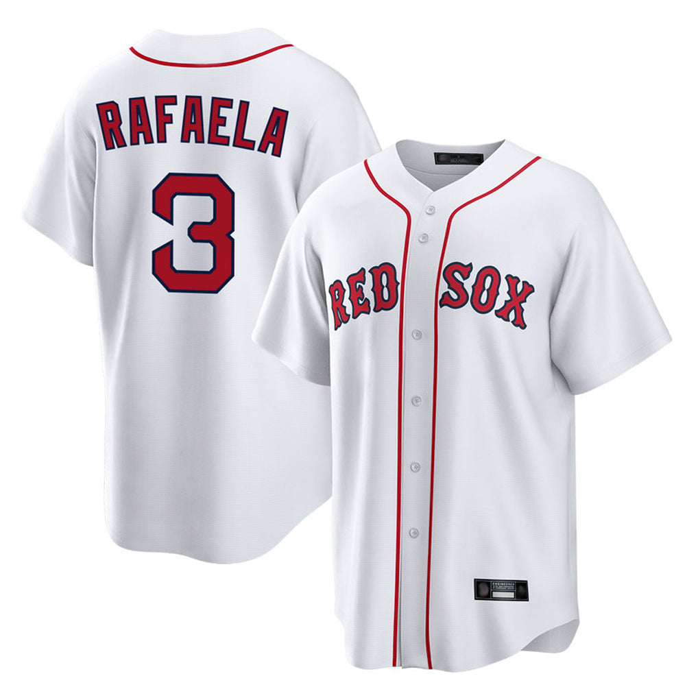 B.Red Sox #3 Ceddanne Rafaela Player White Home Game Ddoa Stitched Jerseys