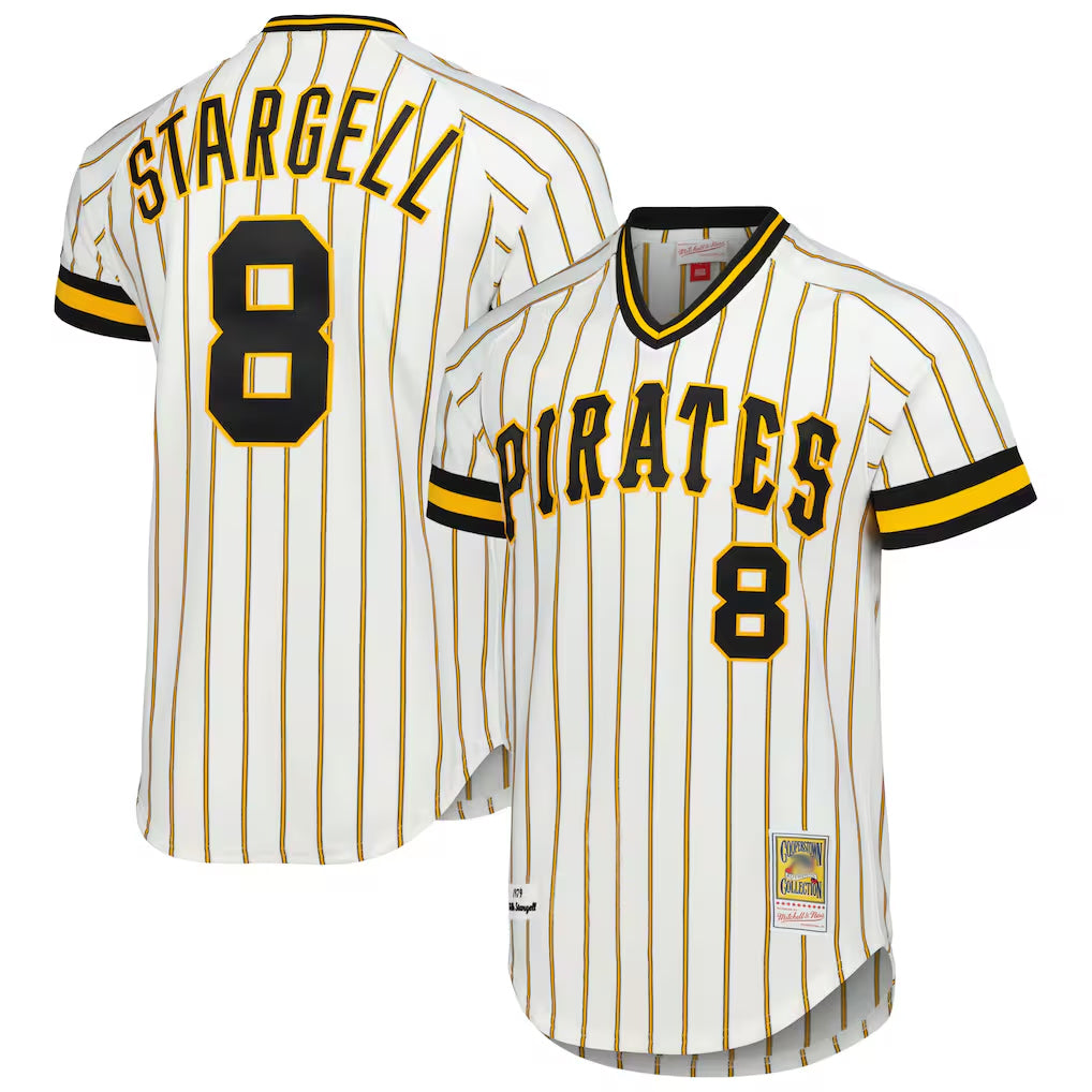 P.Pirates #8 Willie Stargell Player White Mitchell & Ness Cooperstown Collection 1979 Limited Ddoa Stitched Jerseys