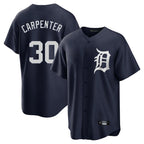 D.Tigers #30 Kerry Carpenter Player Navy Game Home Ddoa Stitched Jerseys