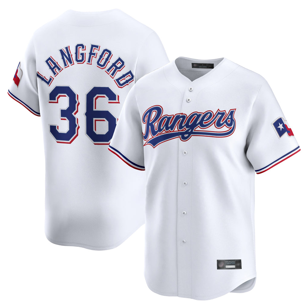 T.Rangers #36 Wyatt Langford Player White Home Limited Ddoa Stitched Jerseys