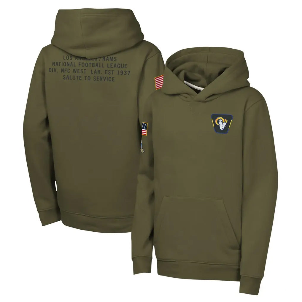 LA.Rams ## Rams Blank PlayerOlive Salute to Service Pullover Hoodies Limited Ddoa Stitched Jerseys