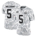 C.Browns #5 Quincy Williams Player Arctic Camo Salute to Service Limited Home Game Ddoa Stitched Jerseys