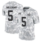 C.Browns #5 Quincy Williams Player Arctic Camo Salute to Service Limited Home Game Ddoa Stitched Jerseys