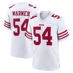 SF.49ers #54 Fred Warner Player White Game Home Ddoa Stitched Jerseys