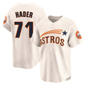 H.Astros #71 Josh Hader Player Cream Throwback Cooperstown Collection Limited Ddoa Stitched Jerseys