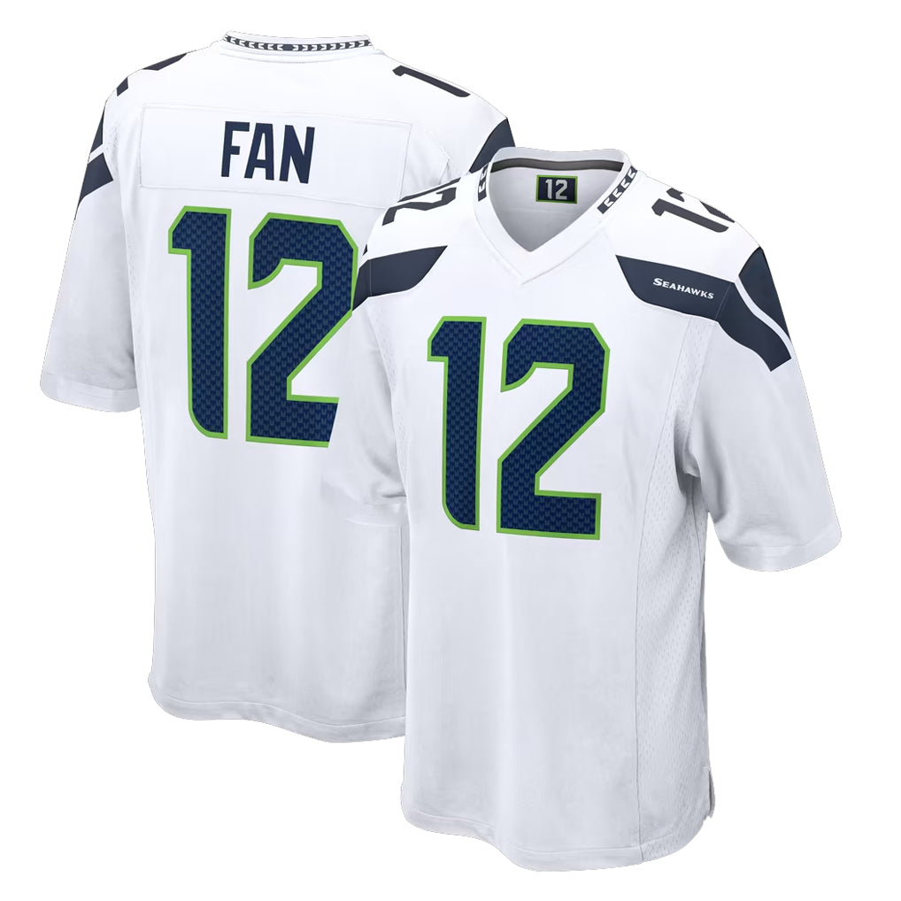 S.Seahawks #12 12th Fan Player White Home Game Ddoa Stitched Jerseys