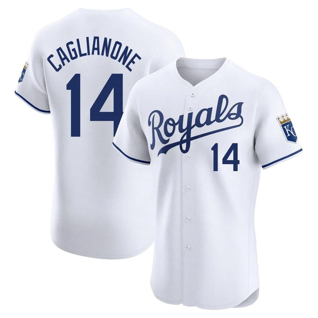 KC.Royals #14 Jac Caglianone Player White Alt Limited Elite Home Ddoa Stitched Jerseys