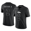 D.Broncos #2 Pat Surtain II Player Black Reflective Limited Ddoa Stitched Jerseys