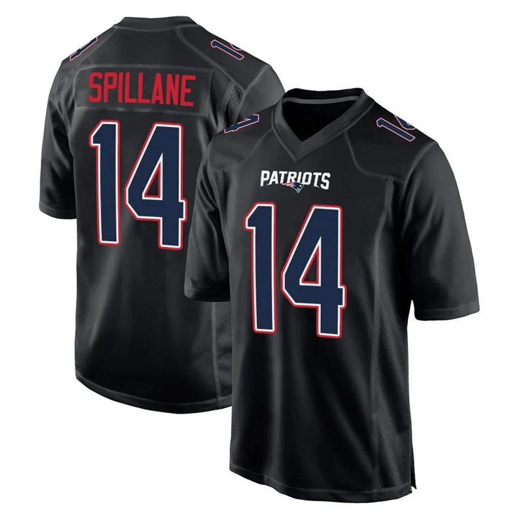 NE.Patriots #14 Robert Spillane Player Carbon Fashion Limited Home Game Ddoa Stitched Jerseys
