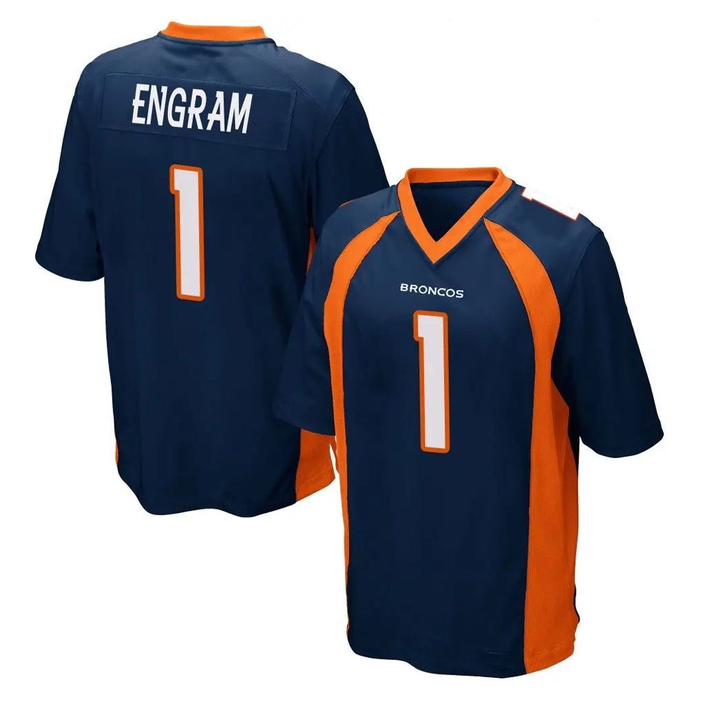 D.Broncos #1 Evan Engram Player Navy Game Ddoa Stitched Jerseys