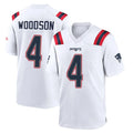 NE.Patriots #4 Craig Woodson Player White Home Game Ddoa Stitched Jerseys