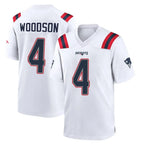 NE.Patriots #4 Craig Woodson Player White Home Game Ddoa Stitched Jerseys