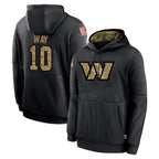 W.Commanders #10 Tress Way Player Black Salute to Service Performance Pullover Hoodies Home Game Ddoa Stitched Jerseys
