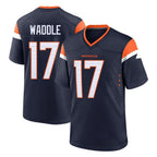 D.Broncos #17 Jaylen Waddle Player Navy Home Game Ddoa Stitched Jerseys