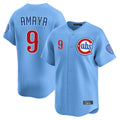 C.Cubs #9 Miguel Amaya Player Light Blue Limited Home Ddoa Stitched Jerseys