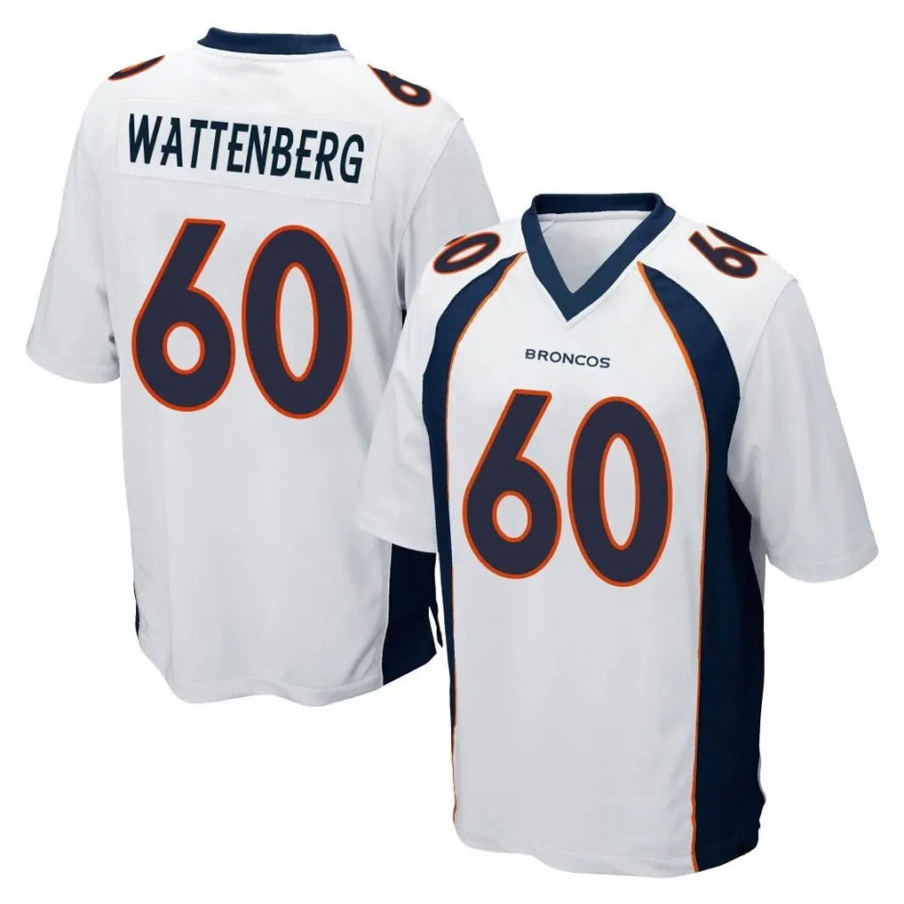 D.Broncos #60 Luke Wattenberg Player White Game Ddoa Stitched Jerseys