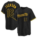 KC.Royals #16 Bo Jackson Player Black Snake Skin City Game Ddoa Stitched Jerseys
