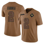 TB.Buccaneers #2 Emeka Egbuka Player Brown Limited Salute To Service Home Game Ddoa Stitched Jerseys