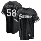 C.White Sox #58 Seranthony Dom¨ªnguez Player Black City Connect Home Game Ddoa Stitched Jerseys