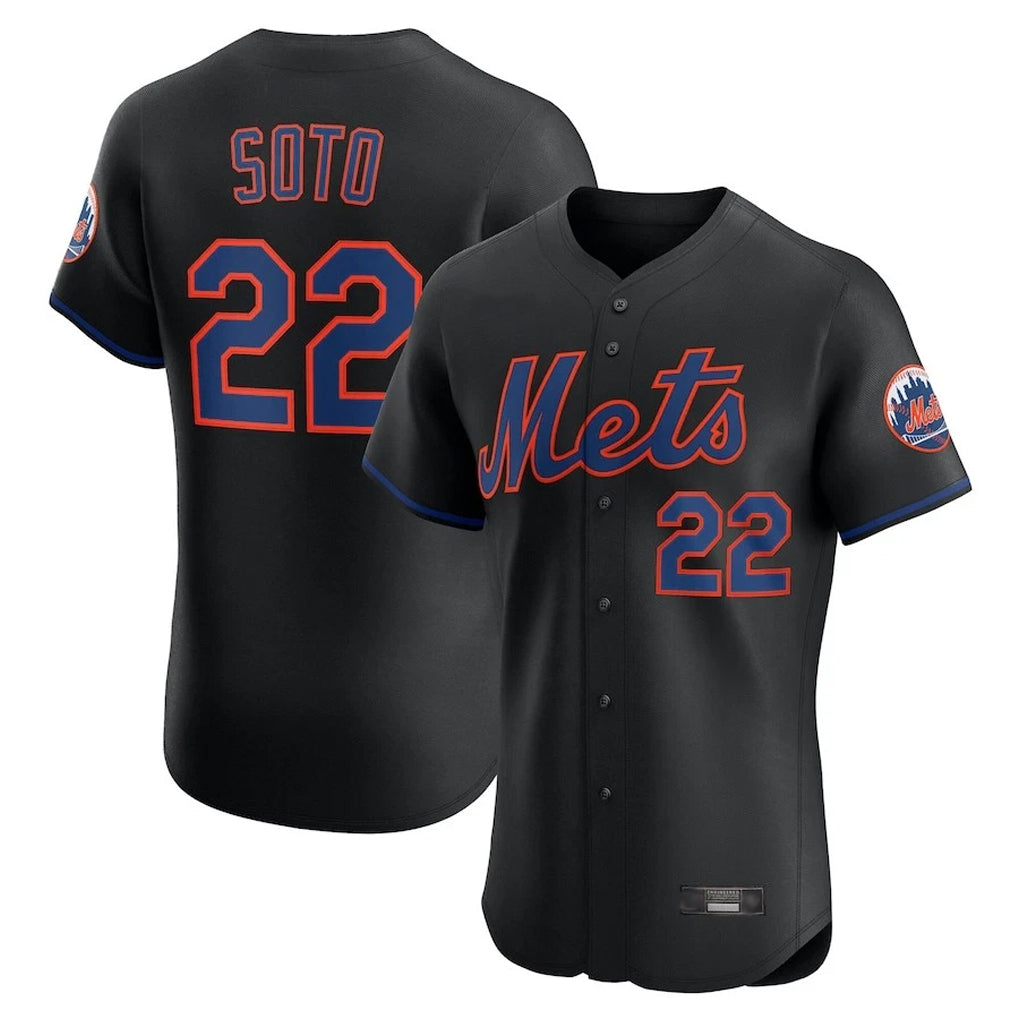 NY.Mets #22 Juan Soto Player Black Home Limited Elite Ddoa Stitched Jerseys