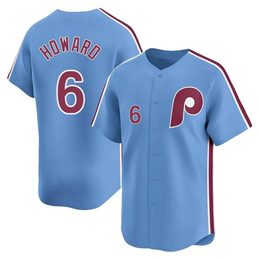 P.Phillies #6 Ryan Howard Player Light Blue Home Limited Ddoa Stitched Jerseys