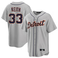 D.Tigers #33 Colt Keith Player Gray Home Game Ddoa Stitched Jerseys