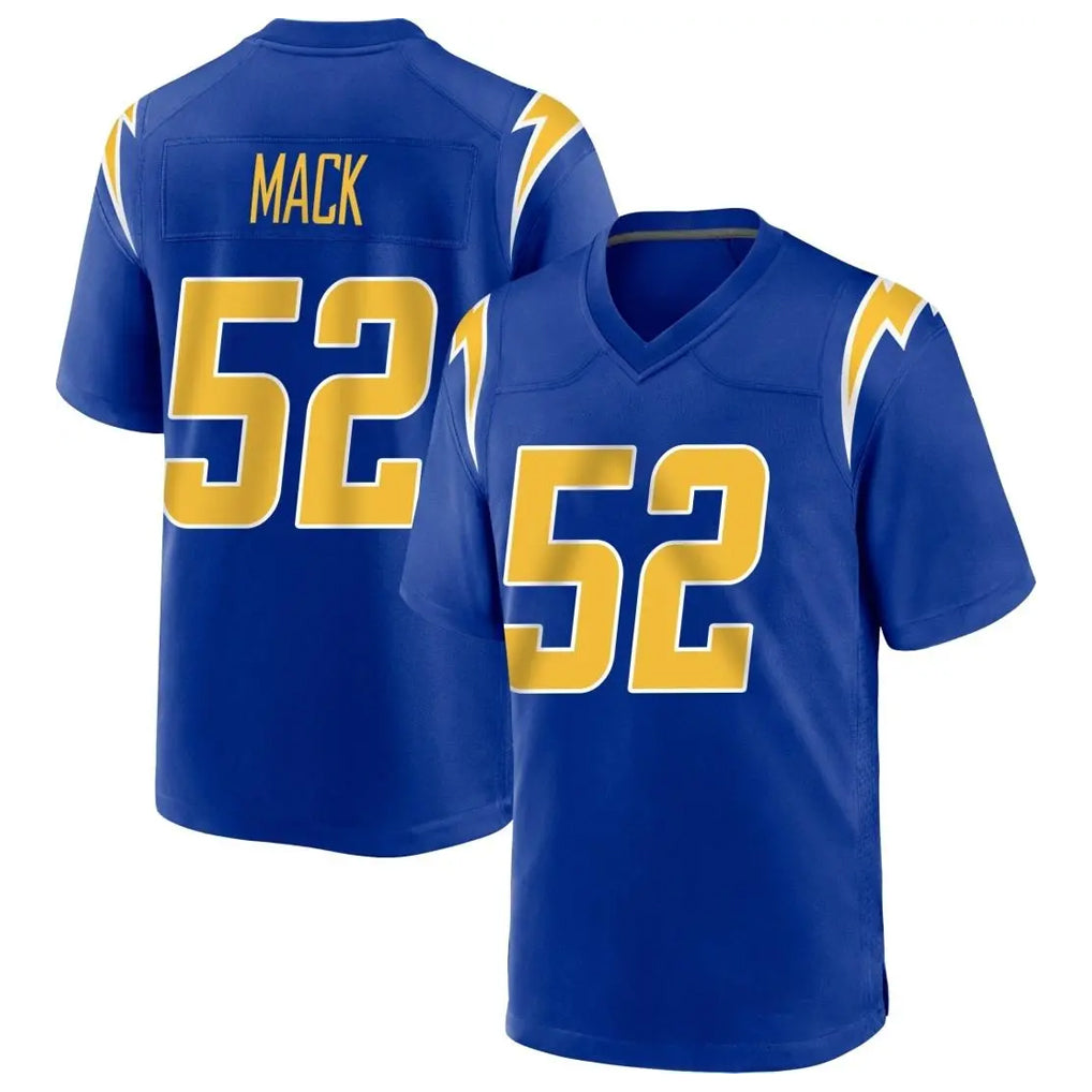 LA.Chargers #52 Khalil Mack Player Royal Home Game Ddoa Stitched Jerseys
