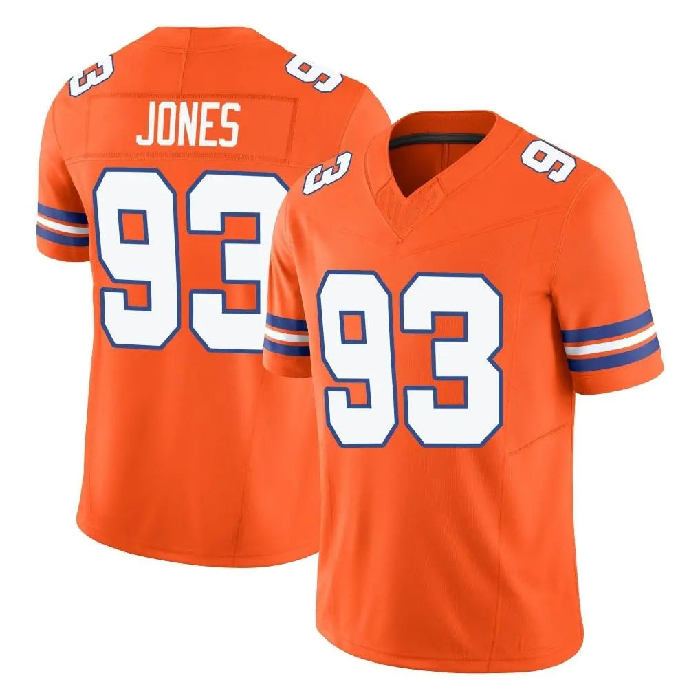 D.Broncos #93 D.J. Jones Player Orange Limited Alternate Vapor F.U.S.E. Throwback Game Ddoa Stitched Jerseys