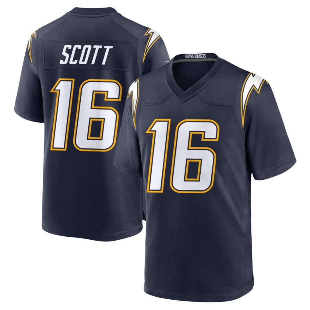 LA.Chargers #16 J.K. Scott Player Navy Alternate Home Game Ddoa Stitched Jerseys