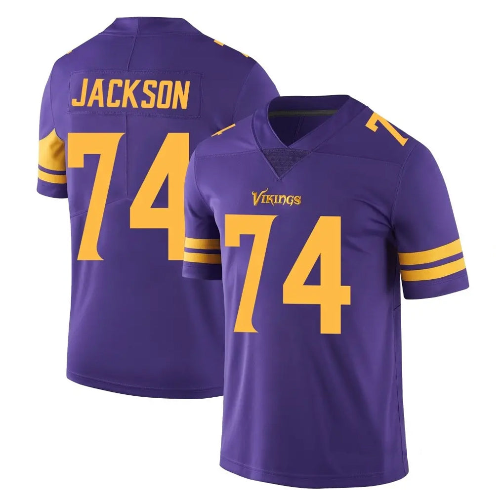 MN.Vikings #74 Donovan Jackson Player Purple Limited Color Rush Home Game Ddoa Stitched Jerseys