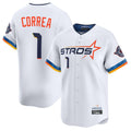 H.Astros #1 Carlos Correa Player White City Connect Limited Home Ddoa Stitched Jerseys