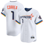 H.Astros #1 Carlos Correa Player White City Connect Limited Home Ddoa Stitched Jerseys
