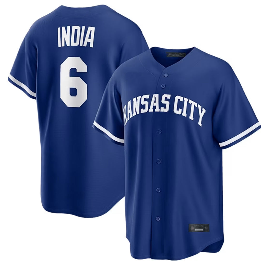 KC.Royals #6 Jonathan India Player Royal Game Home Ddoa Stitched Jerseys