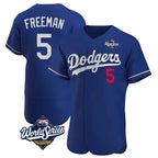 LA.Dodgers #5 Freddie Freeman Player Royal World Series Limited Elite Home Ddoa Stitched Jerseys