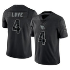 A.Cardinals #4 Jeremiyah Love Player Black RFLCTV Limited Home Game Ddoa Stitched Jerseys