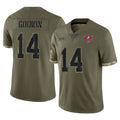 TB.Buccaneers #14 Chris Godwin Jr. Player Olive Limited Salute To Service Home Game Ddoa Stitched Jerseys