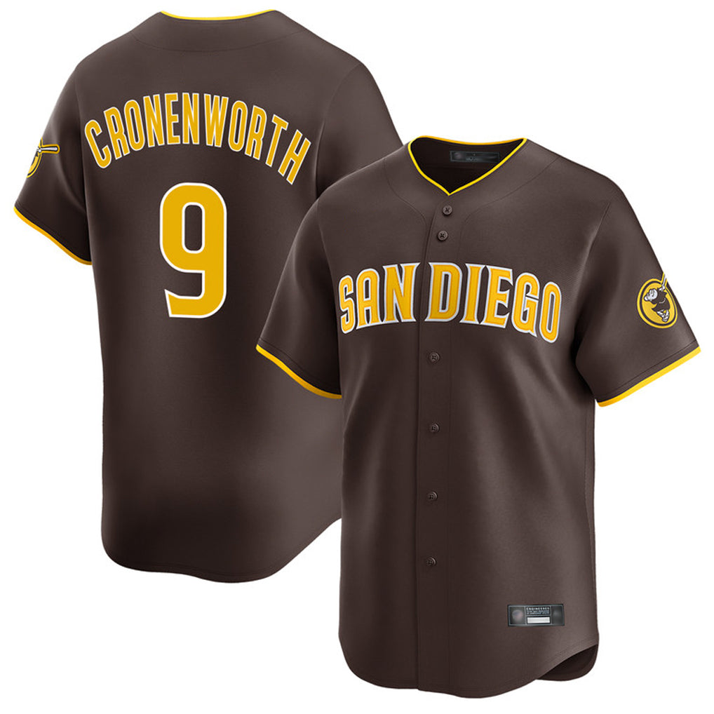 S.Diego Padres #9 Jake Cronenworth Player Brown Home Limited Ddoa Stitched Jerseys