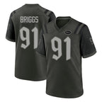 NY.Jets #91 Jowon Briggs Player Green 2025 Rivalries Collection Home Game Ddoa Stitched Jerseys
