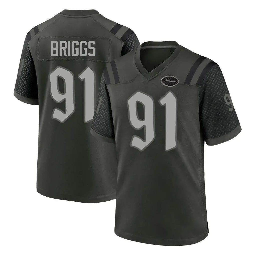 NY.Jets #91 Jowon Briggs Player Green 2025 Rivalries Collection Home Game Ddoa Stitched Jerseys