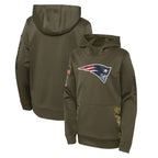 NE.Patriots ## Patriots Blank Player Olive Salute to Service Pullover Hoodies Home Game Ddoa Stitched Jerseys