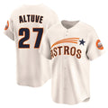 H.Astros #27 Jose Altuve Player Cream Throwback Cooperstown Collection Limited Ddoa Stitched Jerseys