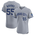 KC.Royals #55 Cole Ragans Player Gray Limited Elite Home Ddoa Stitched Jerseys