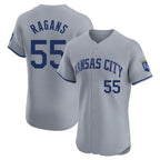 KC.Royals #55 Cole Ragans Player Gray Limited Elite Home Ddoa Stitched Jerseys