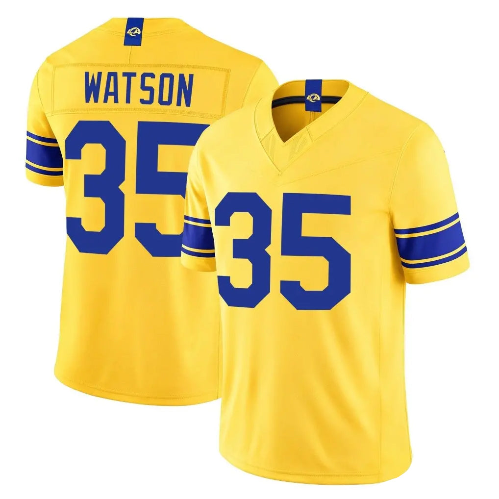 LA.Rams #35 Jaylen Watson Player Gold Limited Classic Sol Vapor F.U.S.E.Home Game Ddoa Stitched Jerseys