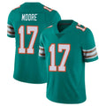 M.Dolphins #17 Trey Moore Player Aqua Limited Alternate Vapor Untouchable Home Game Ddoa Stitched Jerseys
