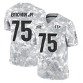 C.Bengals #75 Orlando Brown Jr. Player Arctic Camo Salute to Service Limited Ddoa Stitched Jerseys