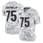 C.Bengals #75 Orlando Brown Jr. Player Arctic Camo Salute to Service Limited Ddoa Stitched Jerseys