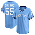 KC.Royals #55 Cole Ragans Player Light Blue Limited Throwback Cooperstown Collection T-shirt Ddoa Stitched Jerseys