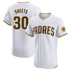 S.Diego Padres #30 Gavin Sheets Player White Home Limited Elite Ddoa Stitched Jerseys